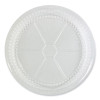 Round Aluminum To-Go Container Lids, Dome Lid, 9" Diameter, Clear, Plastic, 500/Carton