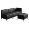 Alera Qub Series Armless L Sectional, Center Seat, 26.38" x 26.38" x 30.5", Black