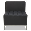 Alera Qub Series Armless L Sectional, Center Seat, 26.38" x 26.38" x 30.5", Black