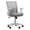 Mesh Back Fabric Task Chair, Supports Up To 275 Lb, 17.32" To 21.1" Seat Height, Gray Seat, Gray Back