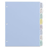 Write And Erase Big Tab Durable Plastic Dividers, 3-Hole Punched, 8-Tab, 11 x 8.5, Assorted, 1 Set