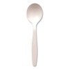 Individually Wrapped Mediumweight Cutlery, Soup Spoon, Plastic, White, 1,000/Carton