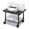 Underdesk Printer/Fax Stand, Engineered Wood, 2 Shelves, 19" x 16" x 13.5", Black