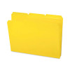Top Tab Poly Colored File Folders, 1/3-Cut Tabs: Assorted, Letter Size, 0.75" Expansion, Yellow, 24/Box