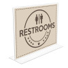 Anti-Glare Stand Up Double Sided Sign Holder, 8.5 X 11, Clear