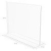 Anti-Glare Stand Up Double Sided Sign Holder, 8.5 X 11, Clear