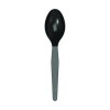 Mediumweight Polystyrene Wrapped Cutlery, Spoon, Plastic, Black, 1,000/Carton