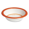 Heavy-Weight Paper Bowls, 12 Oz, White/Orange, 125/Pack, 4 Packs/Carton