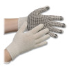 Pro Pvc-Dotted String-Knit Gloves, Medium, White/Black, 12 Pairs