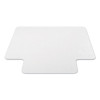 Antimicrobial Chair Mat For Medium Pile Carpeted Floors, Rectangular With Lip, Straight Edges, 36" x 48", Clear