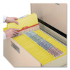 Colored Top Tab Classification Folders, 2/5-Cut Tab, Expands 2", 2 Divider, 6 Safeshield Fastener, Letter Size, Yellow, 10/Bx