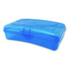 Plastic School Box, 1 Compartment, 8 x 5.13 x 2.13, Randomly Assorted Colors