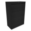 Brigade 700 Series Lateral File, 4 Legal/Letter-Size File Drawers, Black, 36" X 18" X 52.5"