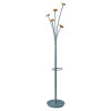 Festival Coat Stand With Umbrella Holder, Five Knobs, 13.97 x 14 x 73.62, Gray