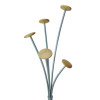 Festival Coat Stand With Umbrella Holder, Five Knobs, 13.97 x 14 x 73.62, Gray