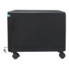 Single-Drawer Mobile Filing Cabinet, 1 Legal/Letter-Size File Drawer, Black/Teal, 14.75" X 18.25" X 12.75"