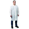 Kga10 Standard Weight Lab Coat For Non-Hazardous Particulate Protection, 3X-Large, White, 50/Carton