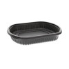 Clearview Micromax Microwavable Container, 36 Oz, 9.37 x 8 x 1.5, Black, Plastic, 250/Carton