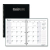 Recycled Three-Hole Punched Wirebound Academic Monthly Planner, 11 x 8.5, Black Cover, 14-Month: July 2025 To Aug 2026