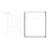 Baccara Dark Monthly Planner, Floral Artwork, 10 x 8, Gray/Black/Gold Cover, 12-Month (Jan To Dec): 2026