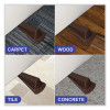 Giant Foot Doorstop, No-Slip Rubber Wedge, 3.5w X 6.75d X 2h, Brown, 2/Pack