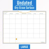 Wallmates Self-Adhesive Dry Erase Monthly Planning Surfaces, 24 X 18, White/Gray/Orange Sheets, Undated