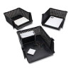 Nest And Stack Open Lid Storage Bin, 13.5" x 15" x 8.5", Black, 3/Pack