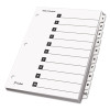 Onestep Printable Table Of Contents And Dividers, 10-Tab, 1 To 10, 11 x 8.5, White, White Tabs, 1 Set
