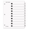Onestep Printable Table Of Contents And Dividers, 10-Tab, 1 To 10, 11 x 8.5, White, White Tabs, 1 Set