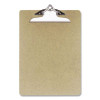 Recycled Hardboard Clipboard, 1" Clip Capacity, Holds 8.5 x 11 Sheets, Brown, 3/Pack