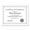 Premium Certificates, 8.5 X 11, White/Silver With Spiro Silver Foil Border,15/Pack