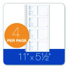 Petty Cash Receipt Book, Two-Part Carbonless, 5 x 2.75, 4 Forms/Sheet, 200 Forms Total