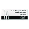Wrapped Wood Stirrers, 7.5", 250/Box