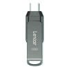 Jumpdrive D400 Usb 3.1 Flash Drive, 128 Gb, Titanium
