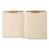 Heavy-Duty End Tab Fastener Folders, Straight Tab, Expands 0.75", 2 Fasteners, Letter Size, Manila, 250/Carton