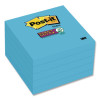 Self-Stick Notes, 3" x 3", Electric Blue, 90 Sheets/Pad, 5 Pads/Pack
