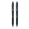 Frixion Ball Clicker Erasable Gel Pen, Retractable, Fine 0.7 Mm, Black Ink, Black Barrel, 2/Pack