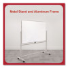 Magnetic Steel Mobile Dry Erase Board, 60 x 40, White Surface, Silver Aluminum Frame