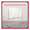 Magnetic Steel Mobile Dry Erase Board, 72 x 40, White Surface, Silver Aluminum Frame