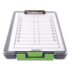 Clearview Clipcase Storage Clipboard, 0.35" Clip Capacity, Holds 8.87 x 12.25 Sheets, Gray/Green