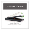 Clearview Clipcase Storage Clipboard, 0.35" Clip Capacity, Holds 8.87 x 12.25 Sheets, Gray/Green