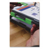 Clearview Clipcase Storage Clipboard, 0.35" Clip Capacity, Holds 8.87 x 12.25 Sheets, Gray/Green