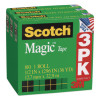 Magic Tape Refill, 1" Core, 0.5" x 36 Yds, Clear, 108 Rolls/Carton