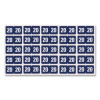 Yearly End Tab File Folder Labels, 20, 0.75 X 1.5, Dark Blue, 500/Roll