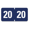 Yearly End Tab File Folder Labels, 20, 0.75 X 1.5, Dark Blue, 500/Roll