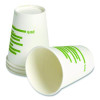 Eco-Id Compostable Paper Hot Cups, 10 Oz, White/Green, 50/Pack