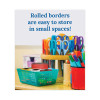 Rolled Borders, Scalloped Border, Back To School, 2.25" x 65 Ft, Red