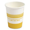 Paper Hot Cups, 16 Oz, White/Orange, 50/Pack