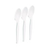 Mediumweight Plastic Cutlery, Spoon, Plastic, White, 1,000/Pack