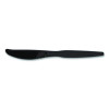 Heavyweight Plastic Cutlery, Knife, Black, 100/Pack